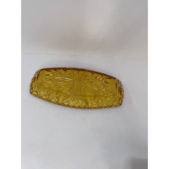Vintage Amber 9 in Relish Dish - Picture 4 of 4